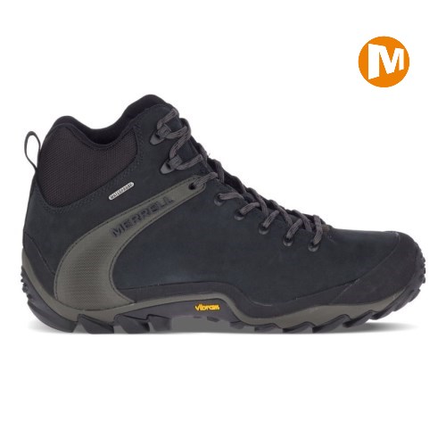 Pánské Trekové Boty Merrell Chameleon 8 Leather Mid Waterproof Černé (CZ. XLOZB)